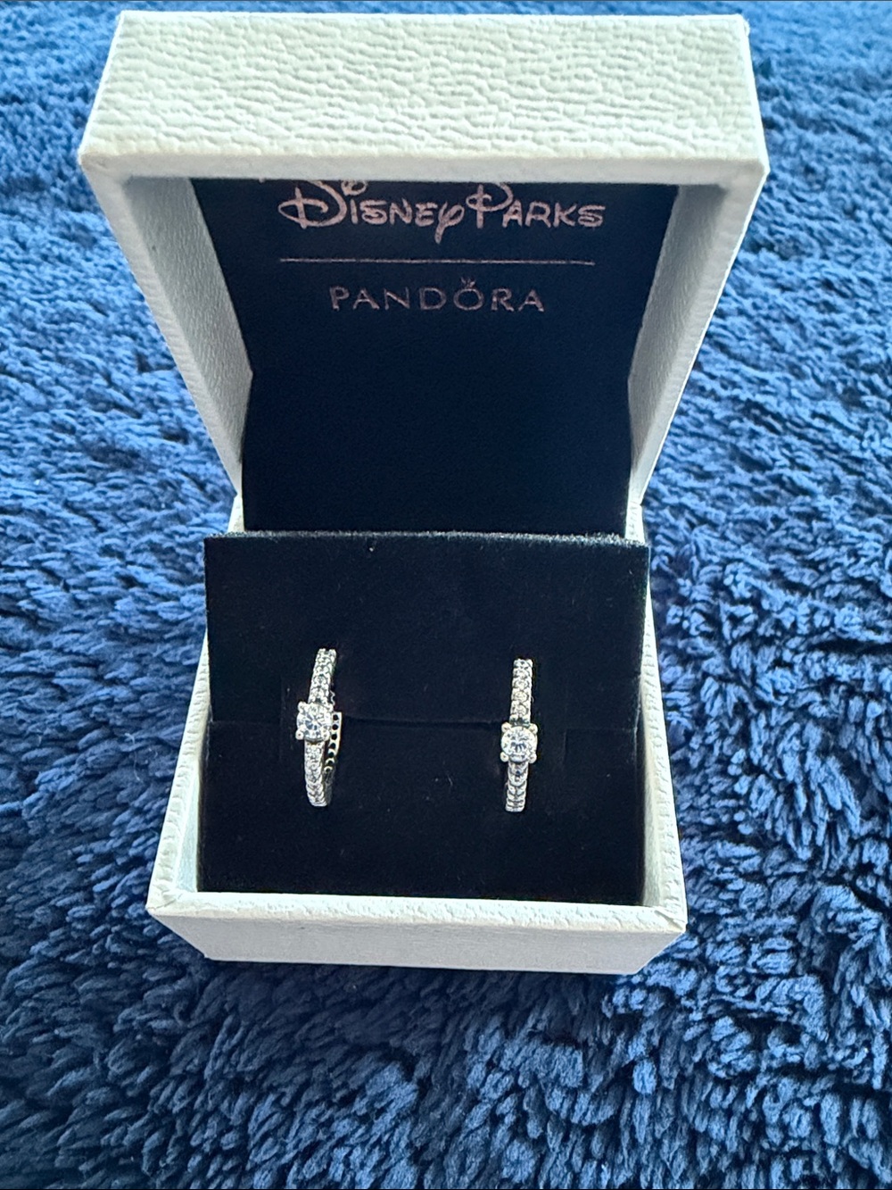 Pandora Silver Sparkling Hoop Earrings
